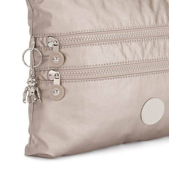 Kipling Alvar Metallic Crossbodytassen Zilver | België 2148IL